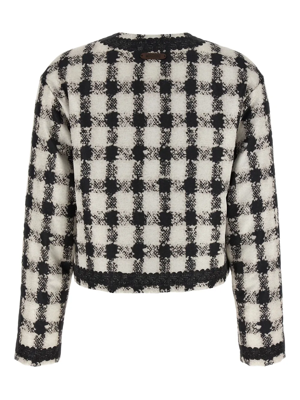 Moschino check-pattern lace-trim jacket | Tweed Jackets | Image 2