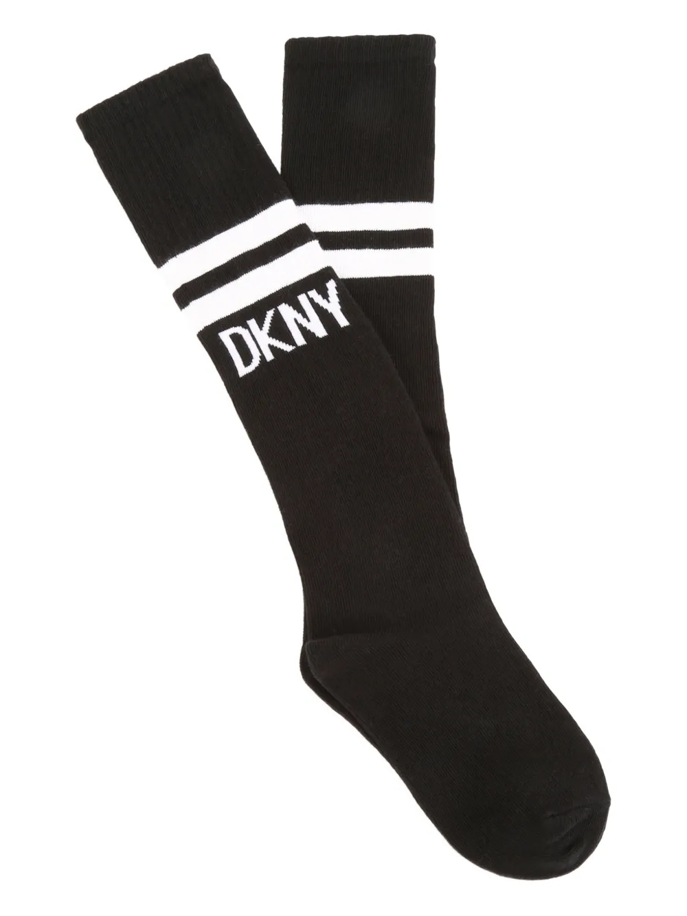 Dkny Kids Gestreepte sokken met logo Zwart