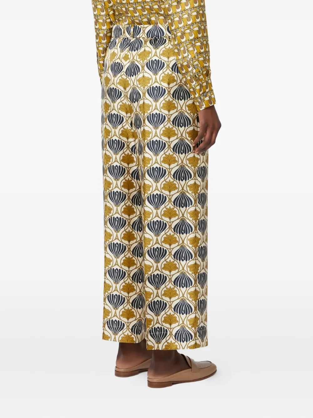 'S Max Mara Timec zijden broek Geel