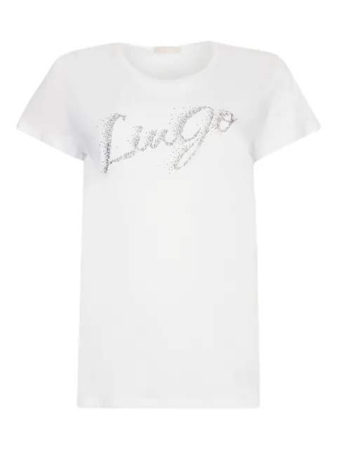 LIU JO rhinestone-embellished logo T-shirt