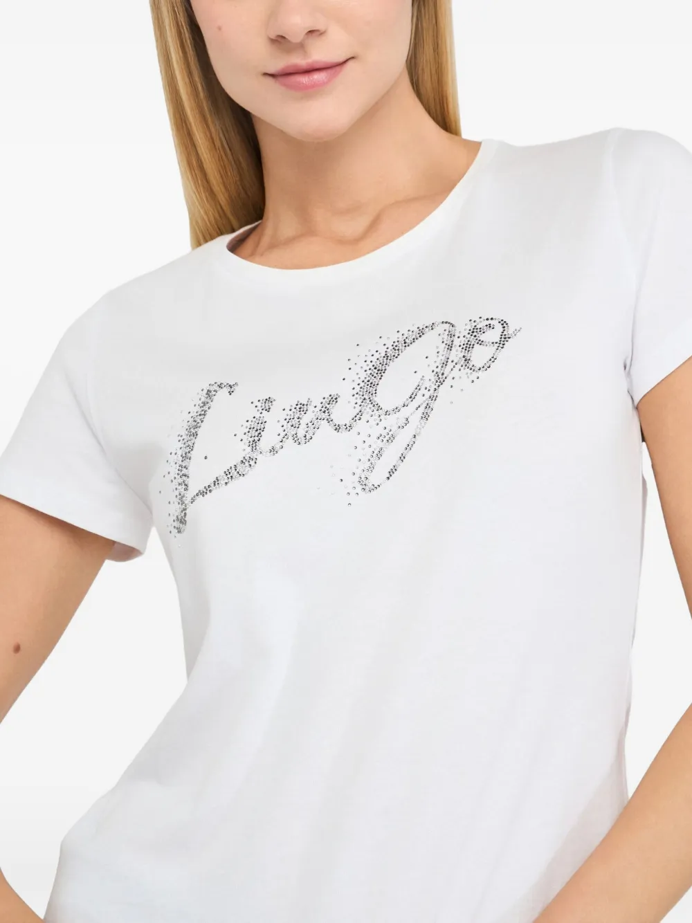 LIU JO T-shirt verfraaid met kristallen Wit