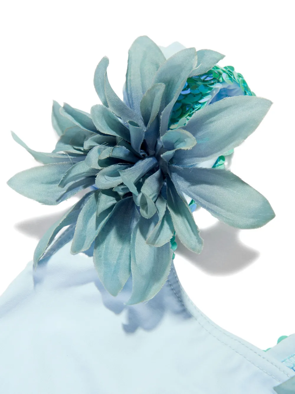 SELINIACTION KIDS Badpak met bloemdetail en pailletten Blauw