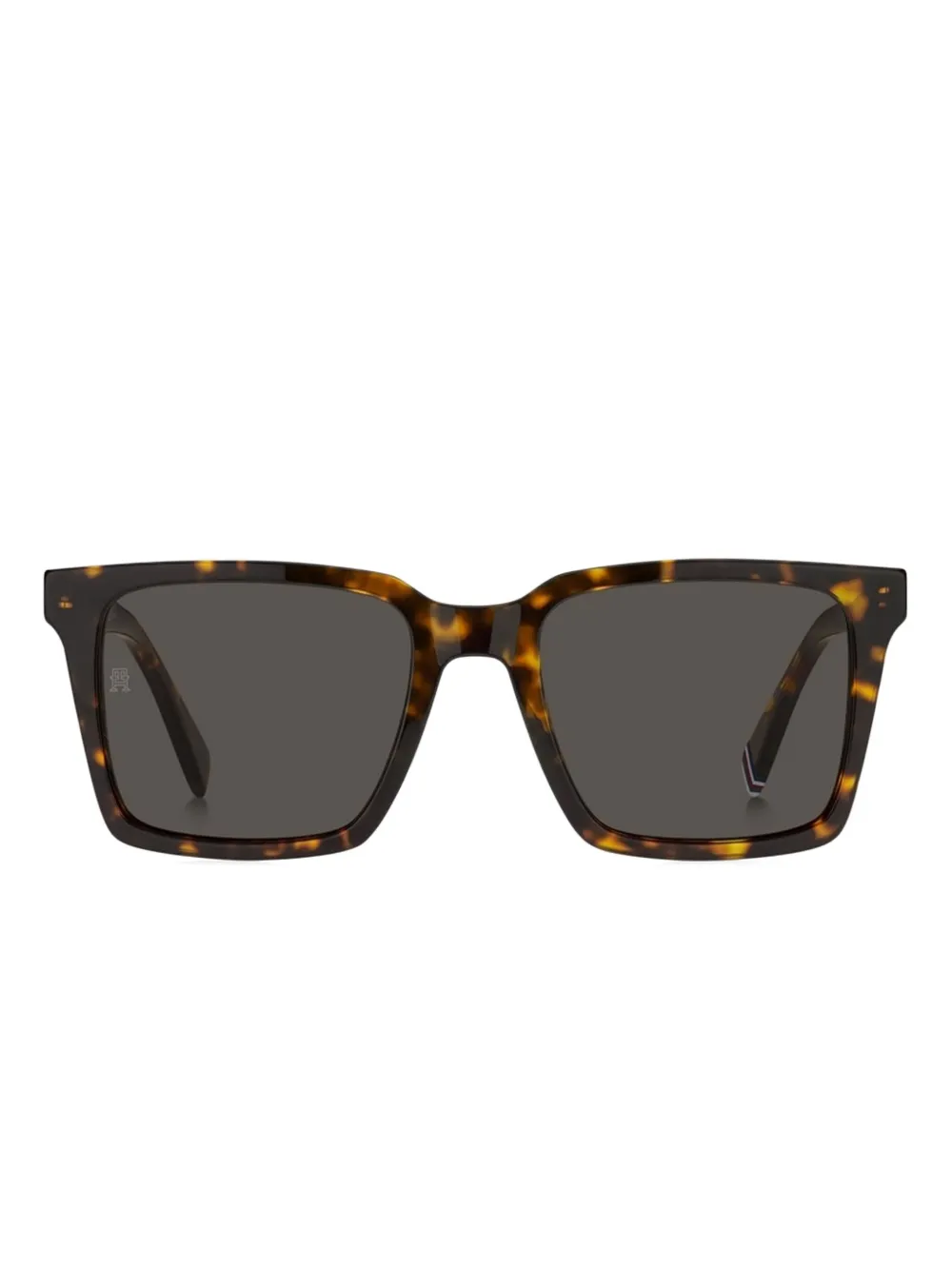 Tommy Hilfiger tortoiseshell square-frame sunglasses - Marrone