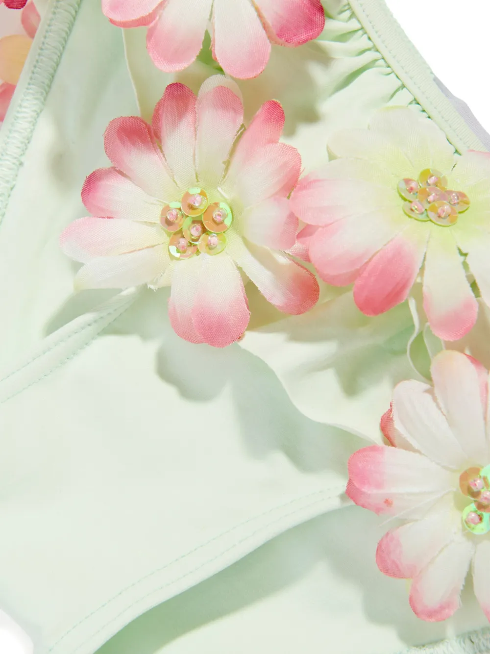 SELINIACTION KIDS Bikini verfraaid met bloemen en ruches Groen