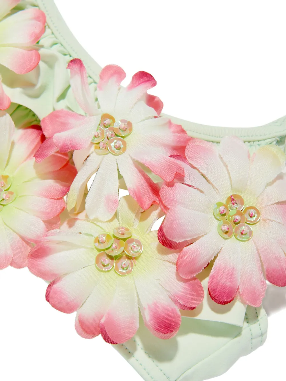SELINIACTION KIDS Bikini verfraaid met bloemen en ruches Groen