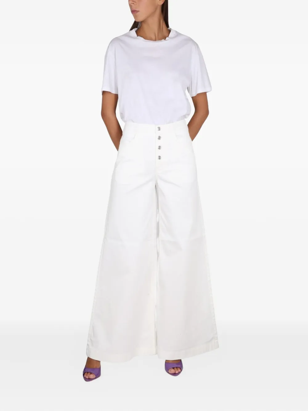 Department 5 buttoned trousers - Wit