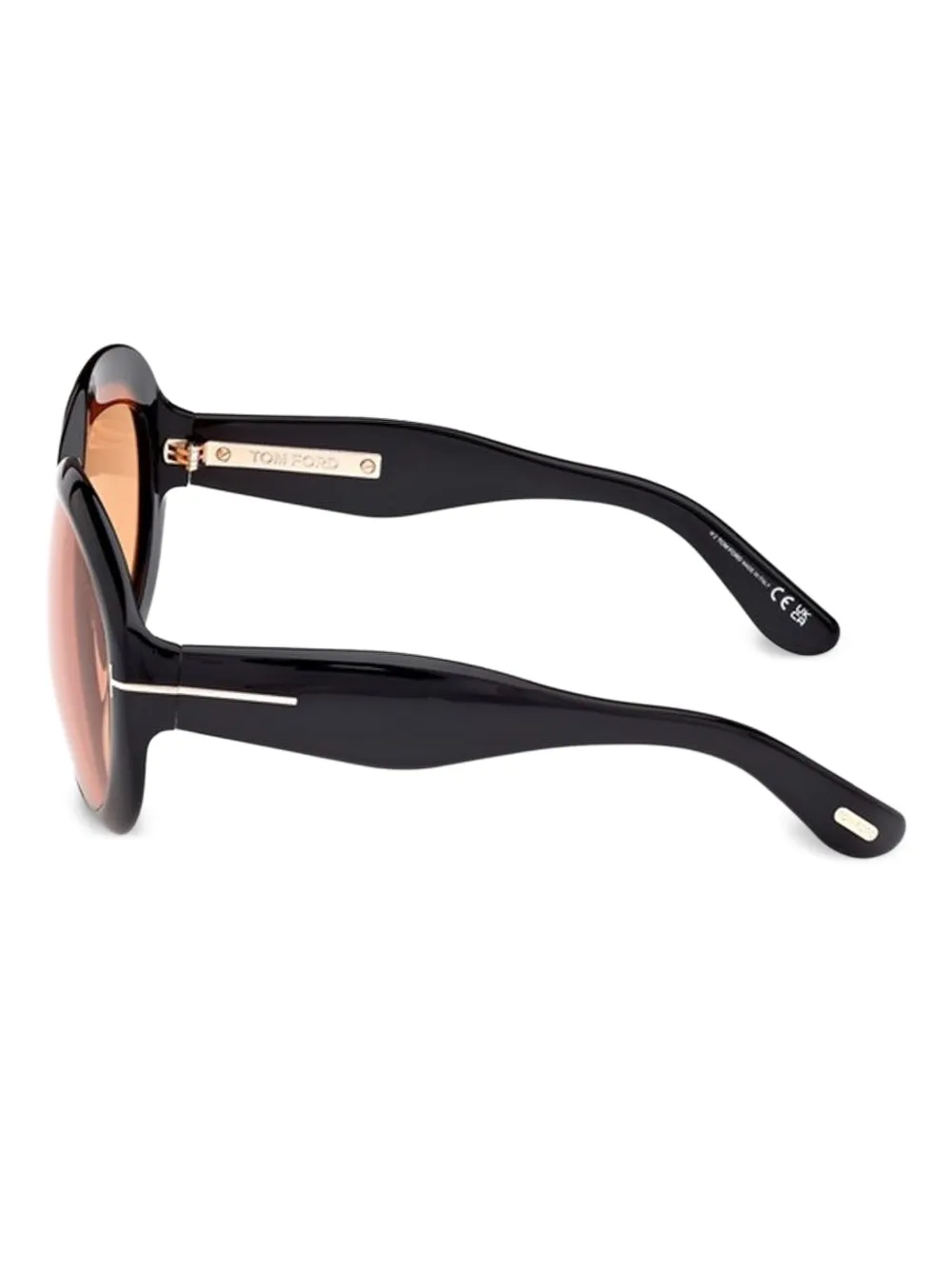 TOM FORD Eyewear shiny frame sunglasses Zwart