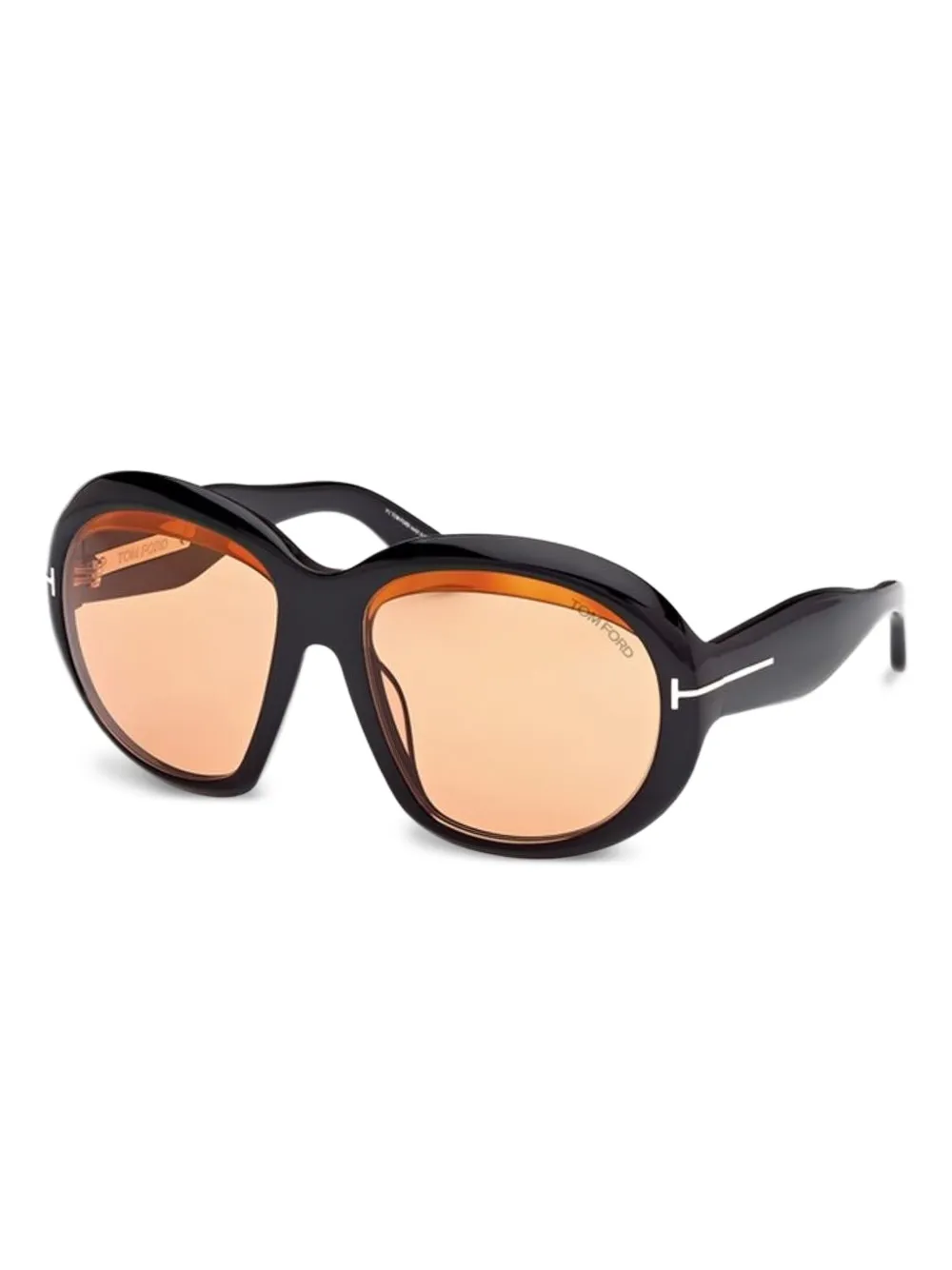 TOM FORD Eyewear shiny frame sunglasses Zwart