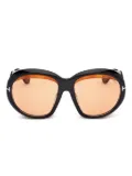 TOM FORD Eyewear shiny frame sunglasses - Black