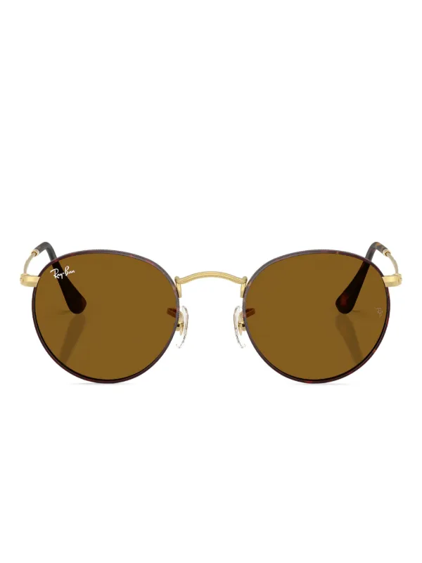 Ray-Ban サングラス ブラウン Ray-Ban ラウンドフレーム サングラス | ブラウン | FARFETCH JP