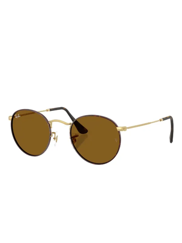 Ray-Ban round-frame Sunglasses Brown FARFETCH PH