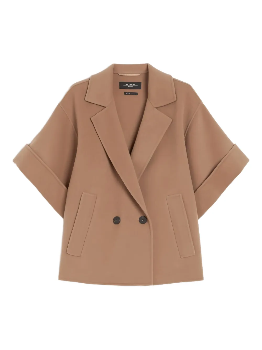 Weekend Max Mara Pera jas met dubbele rij knopen Beige