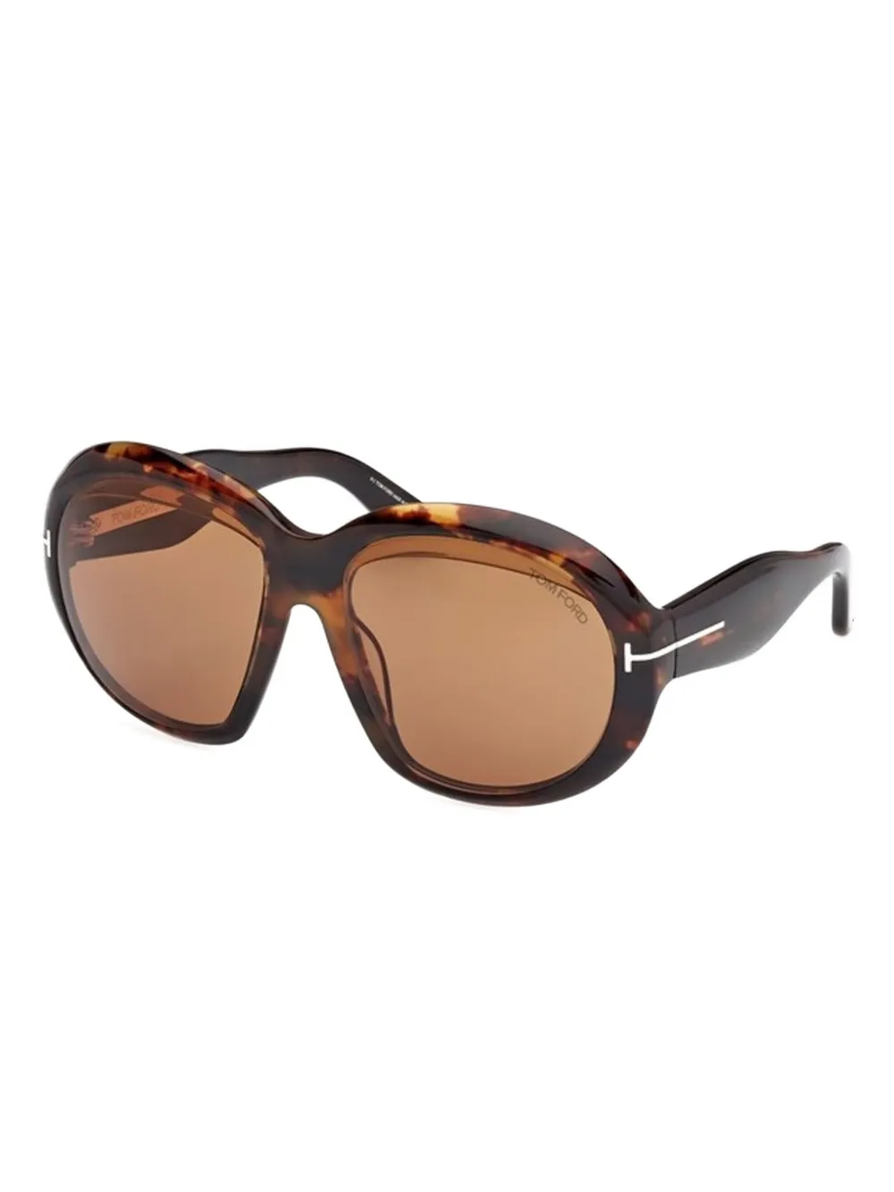 TOM FORD Angelica oval-frame sunglasses Bruin