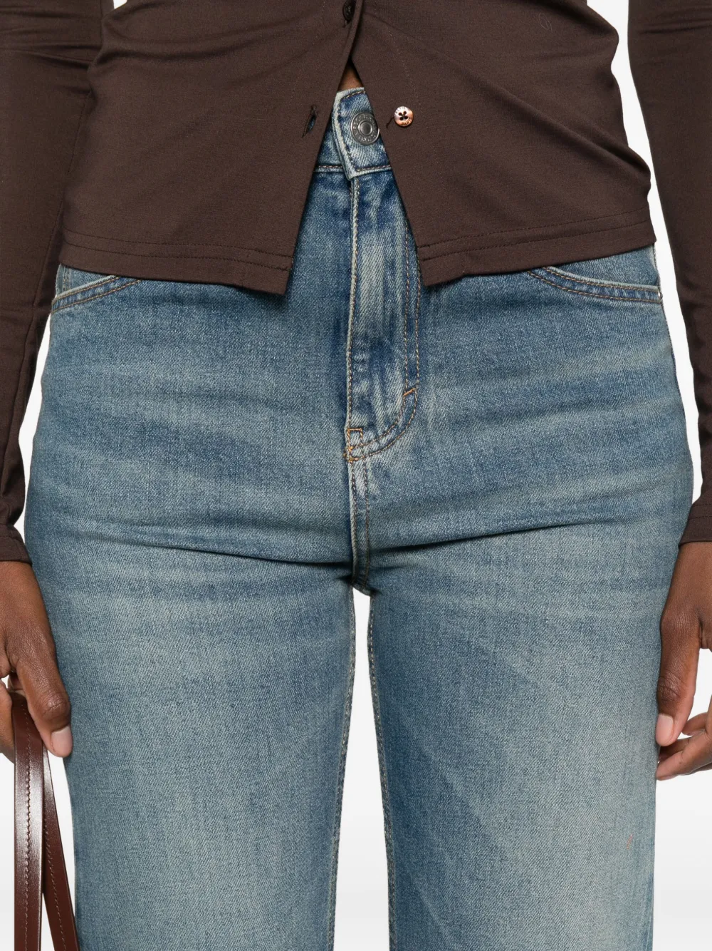 Victoria Beckham Julia jeans met wassing Blauw
