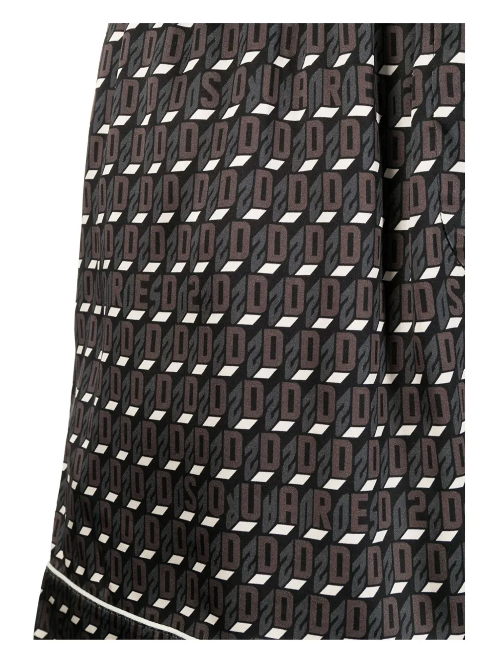 DSQUARED2 logo-print drawstring swim shorts | Brown | Image 1