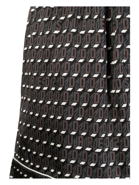 DSQUARED2 logo-print drawstring swim shorts