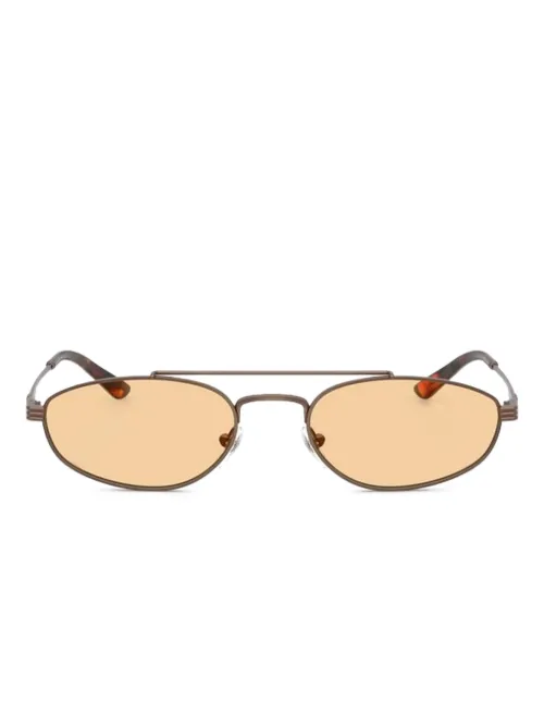 Metal oval-frame sunglasses - Emporio Armani - Modalova
