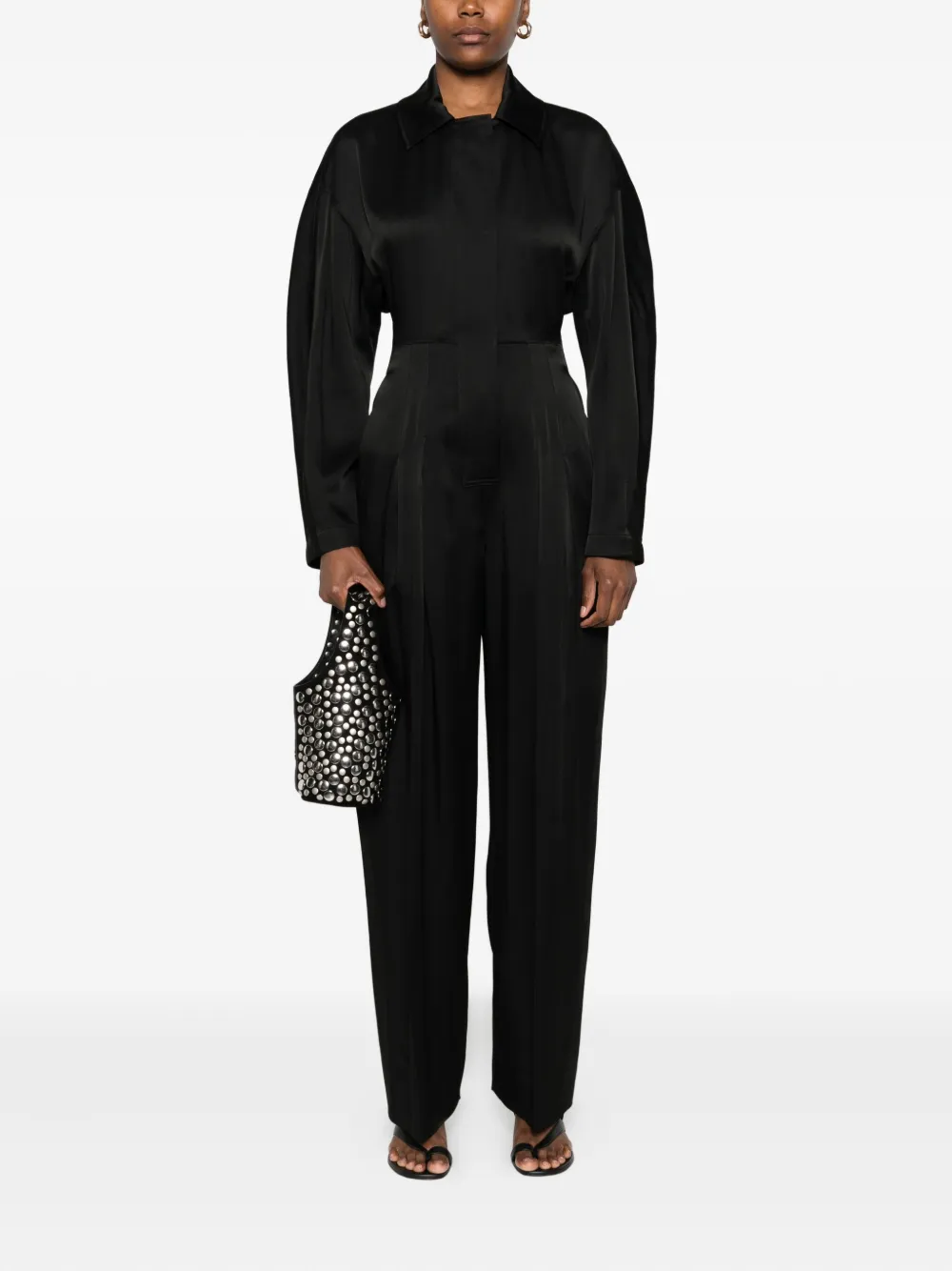 Victoria Beckham pleated cinched jumpsuit | Full Length | Image 2