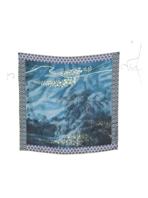 Pierre-Louis Mascia landscape-print silk scarf