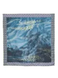 Pierre-Louis Mascia landscape-print silk scarf - Green