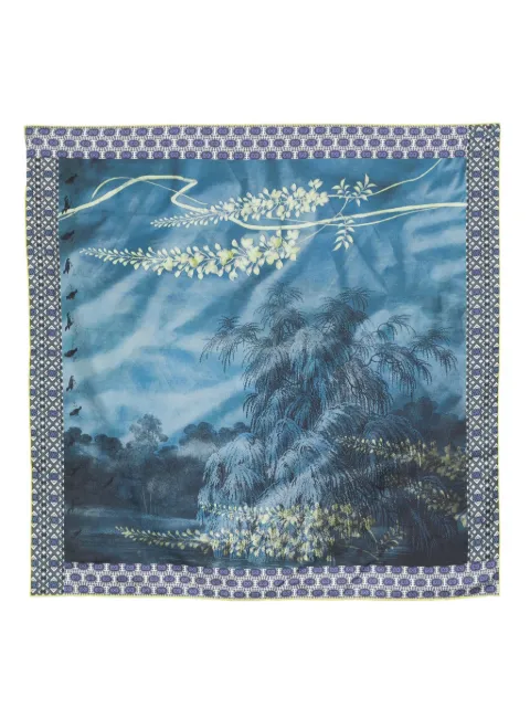 Pierre-Louis Mascia landscape-print silk scarf