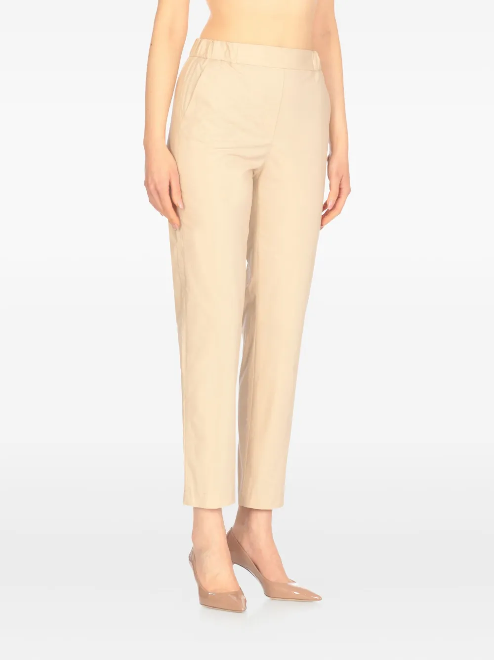Antonelli Ragusa broek met elastische tailleband Beige