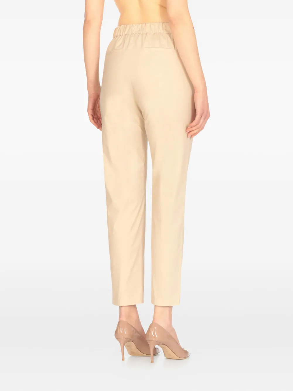 Antonelli Ragusa broek met elastische tailleband Beige