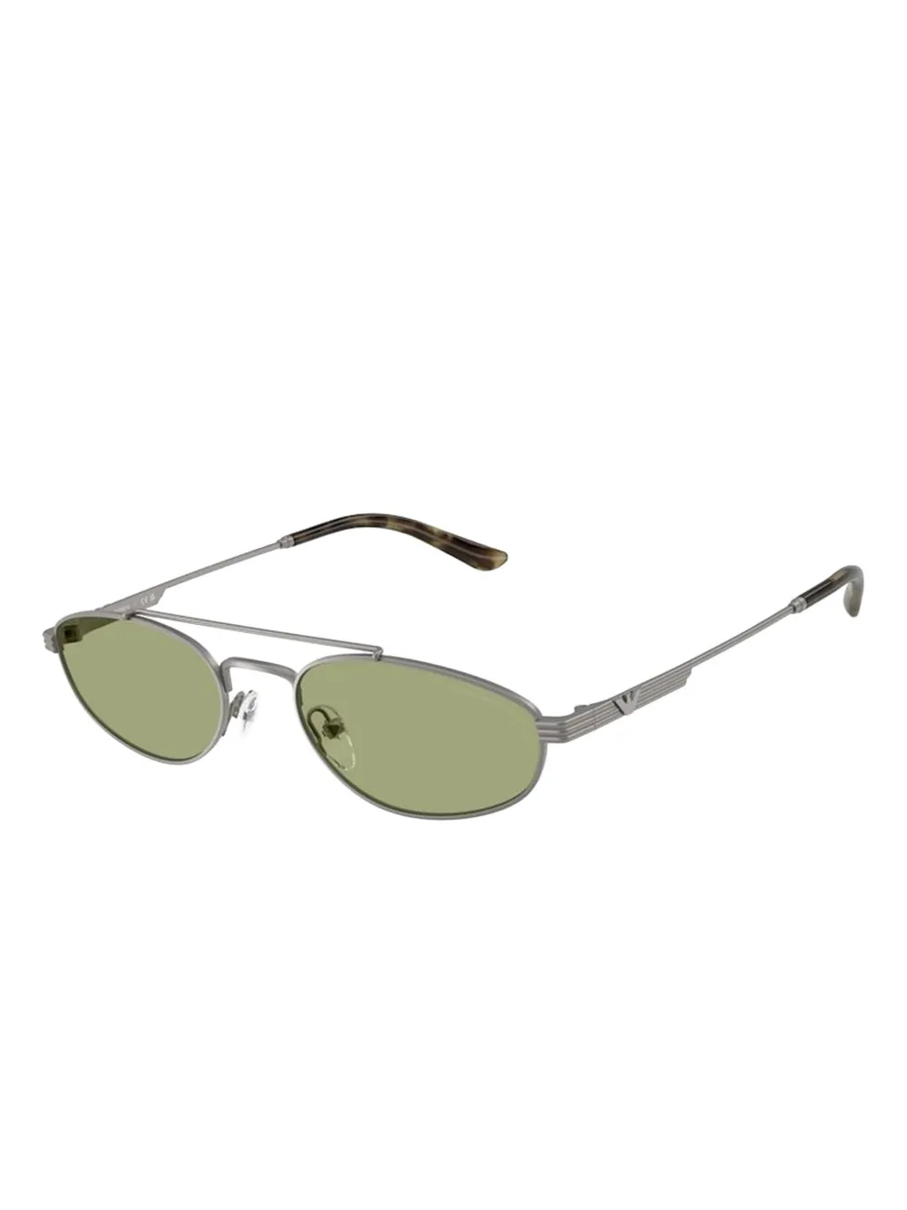 Emporio Armani metal oval-frame sunglasses Zilver