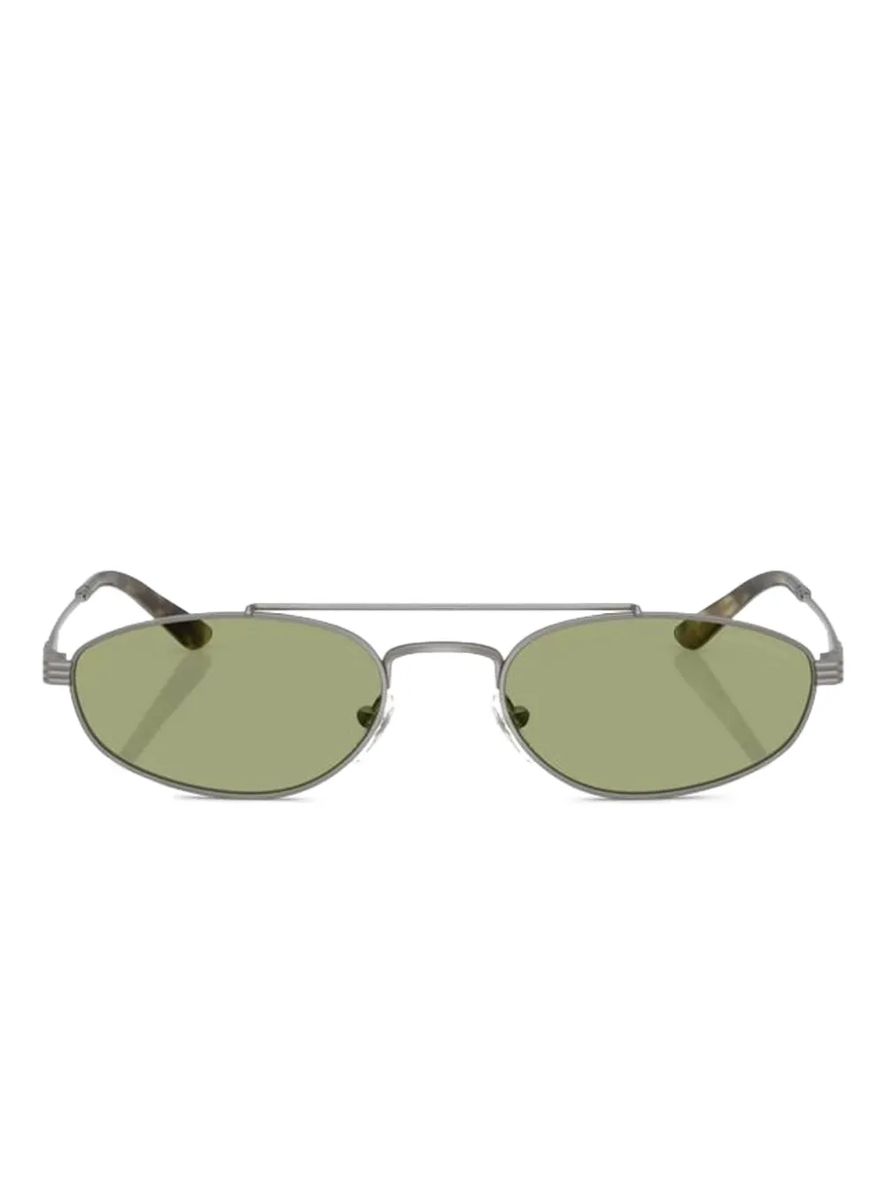 Emporio Armani metal oval-frame sunglasses Zilver