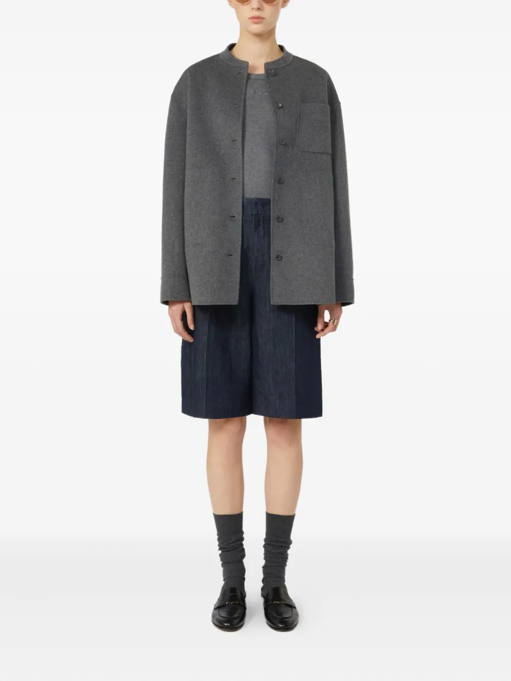 'S Max Mara Constanza jack met opgestikte zak en knopen Grijs
