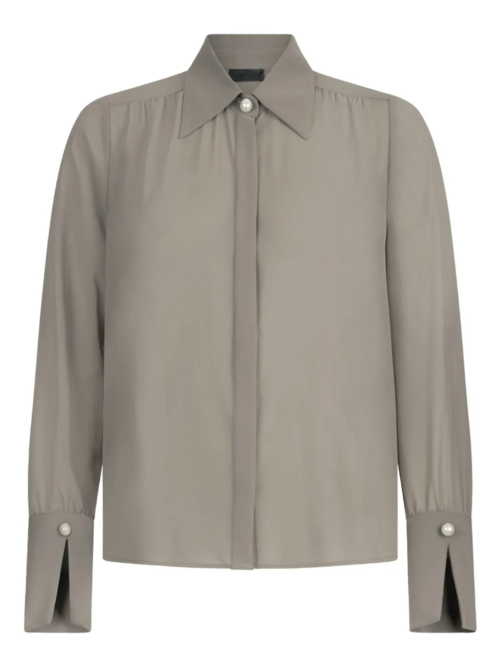LIU JO Blouse met kraag met kralen Groen