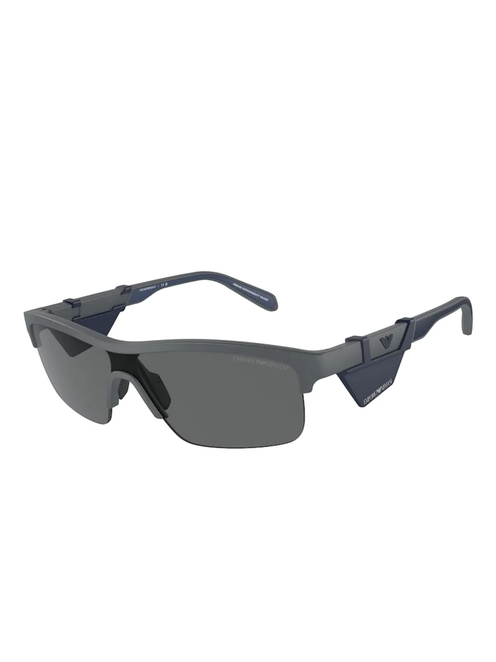 Emporio Armani geometric frame sunglasses Grijs