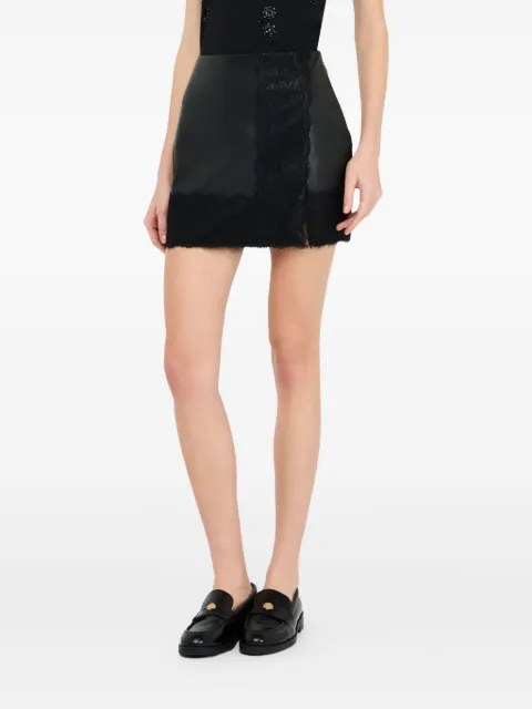 LIU JO coated lace mini skirt