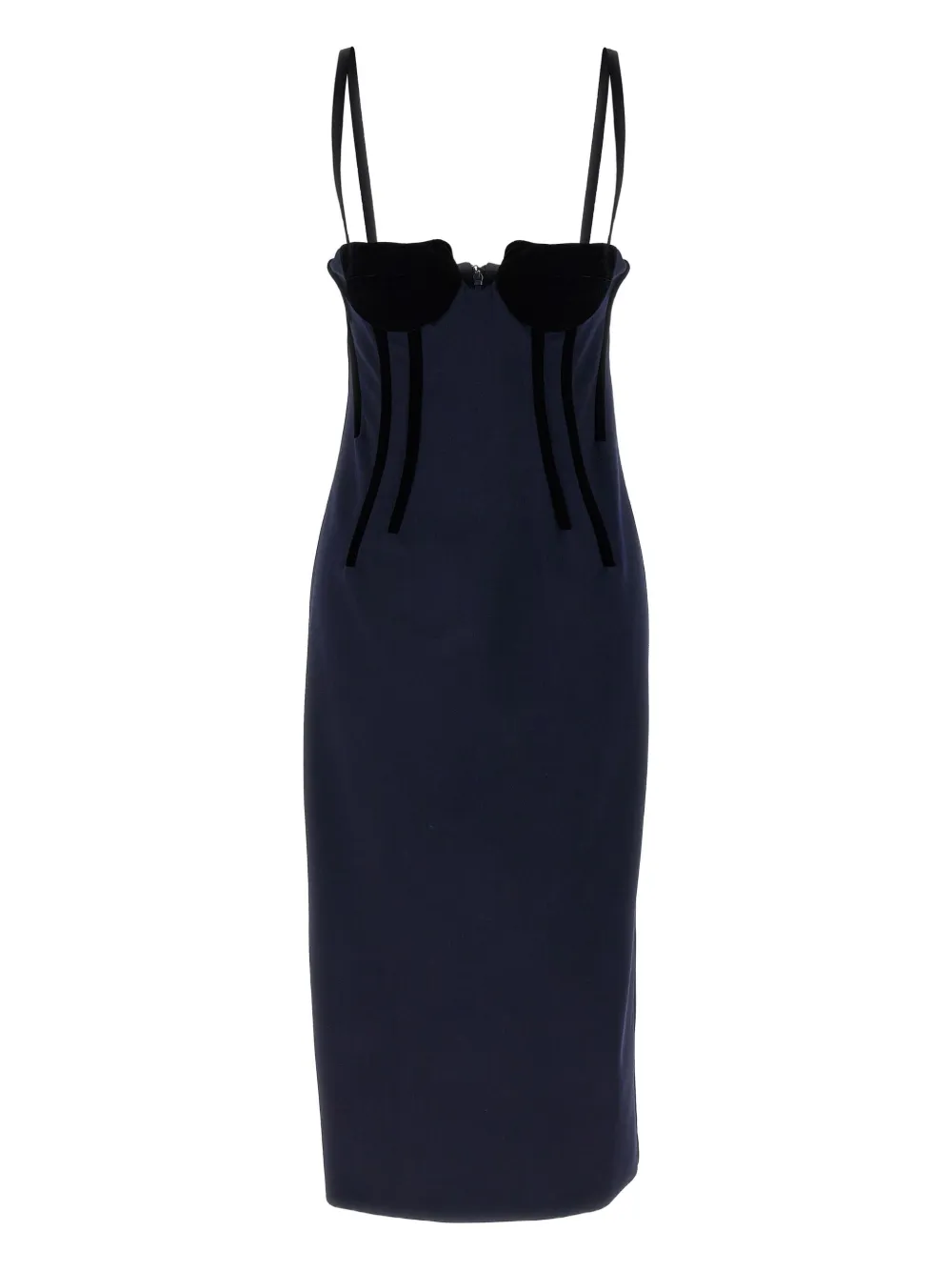 Sportmax velvet-cup corset dress | ブルー | Image 1