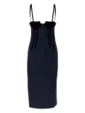 Sportmax velvet-cup corset dress - Blue
