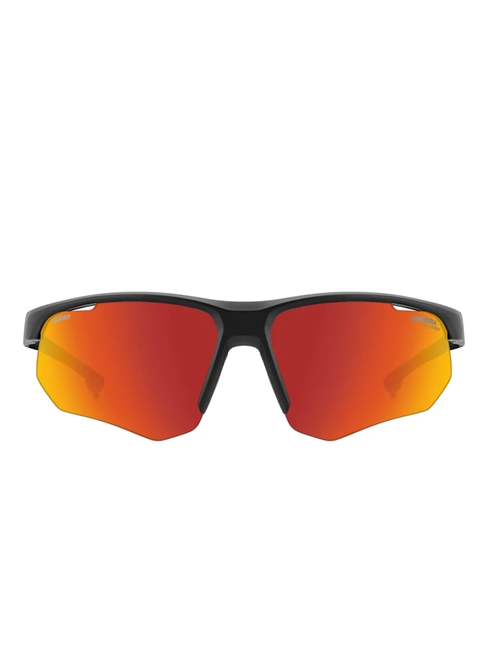 Carrera oversized red-lens sunglasses Zwart