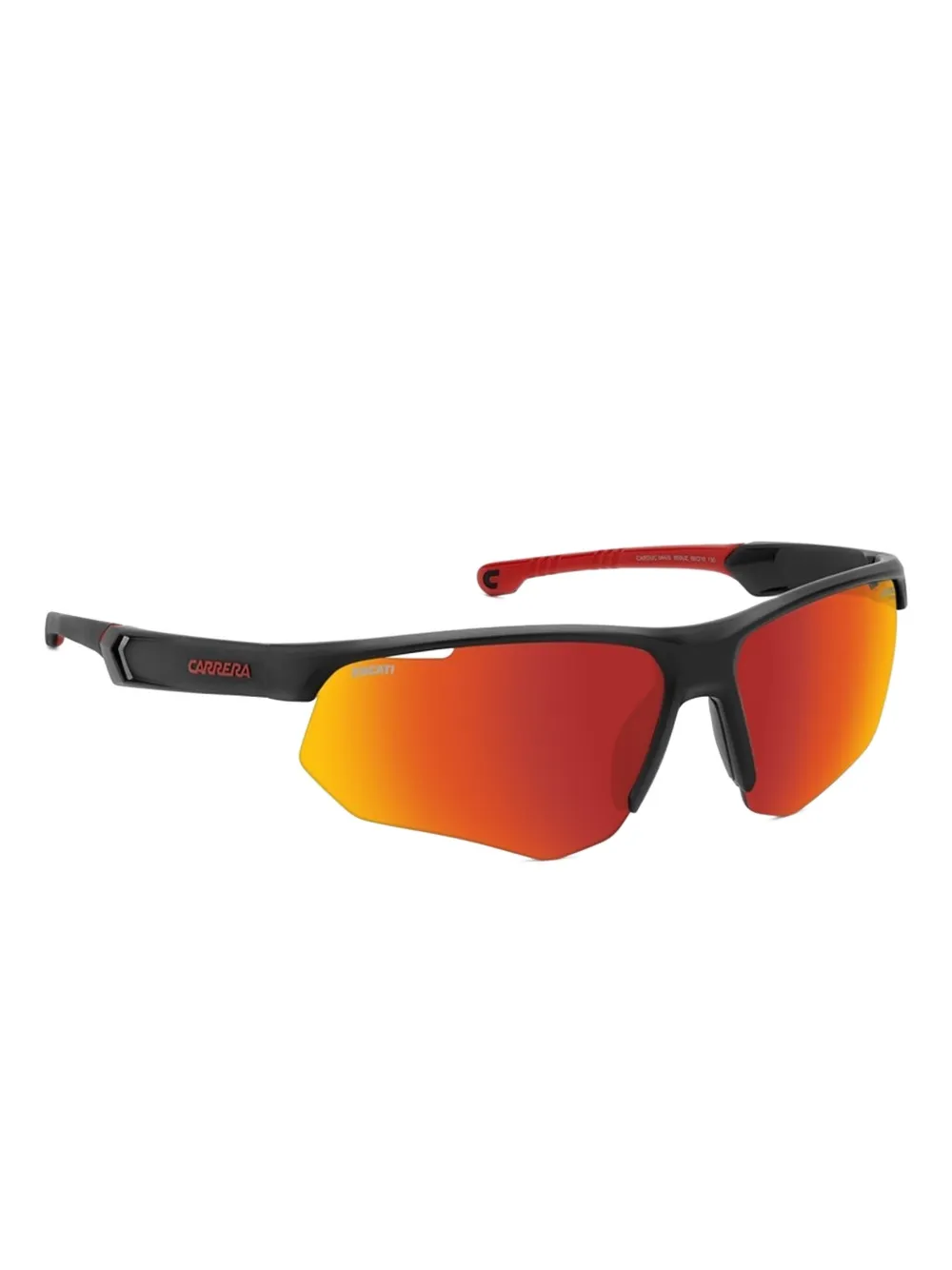 Carrera oversized red-lens sunglasses Zwart