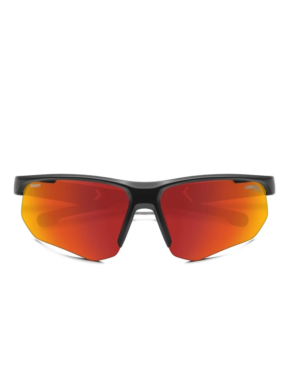 Carrera oversized red-lens sunglasses Zwart