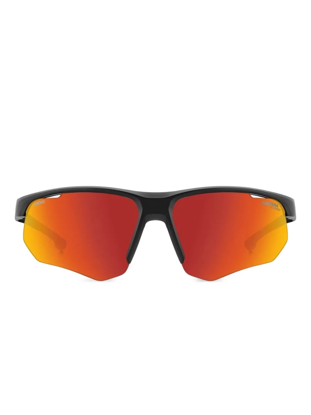 Carrera oversized red-lens sunglasses Zwart