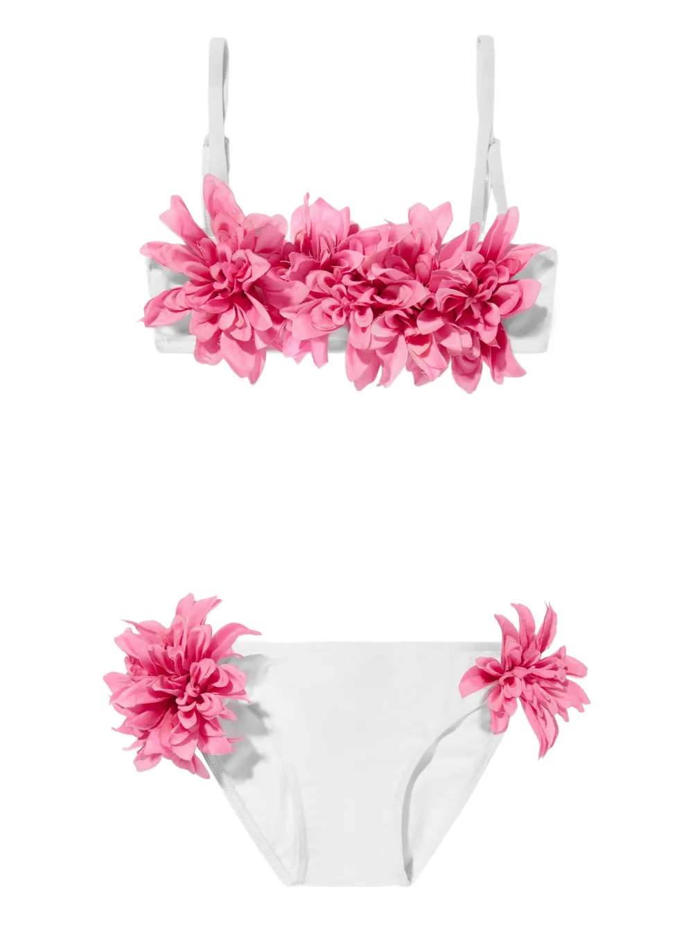 SELINIACTION KIDS Bikini verfraaid met bloe Wit