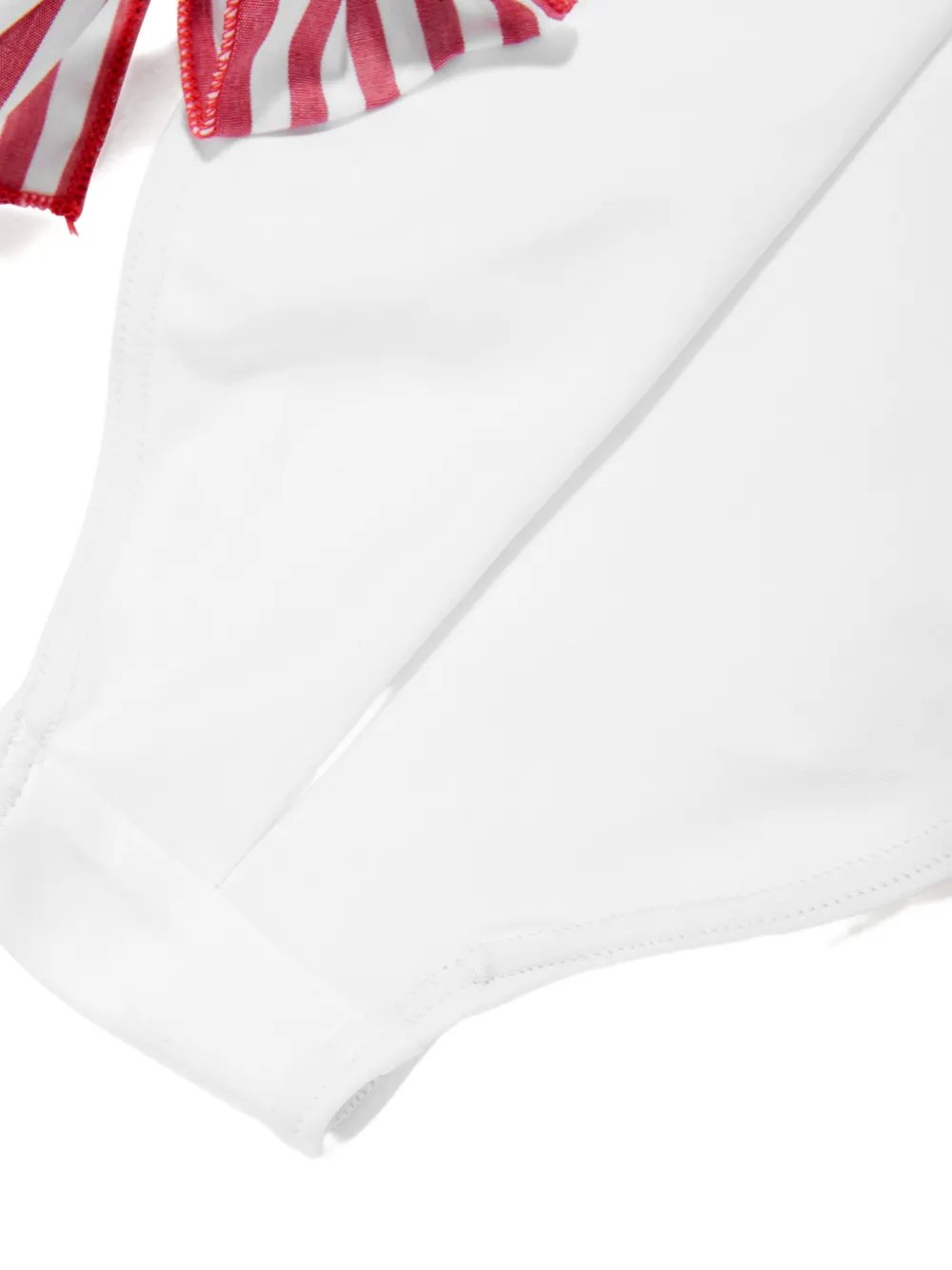 SELINIACTION KIDS Gestreept badpak met ruches en klaprozendetail Wit