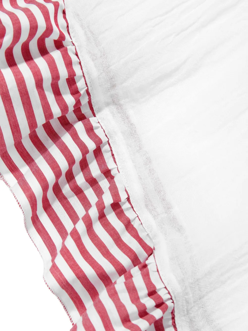 SELINIACTION KIDS striped ruffled casual dress Wit