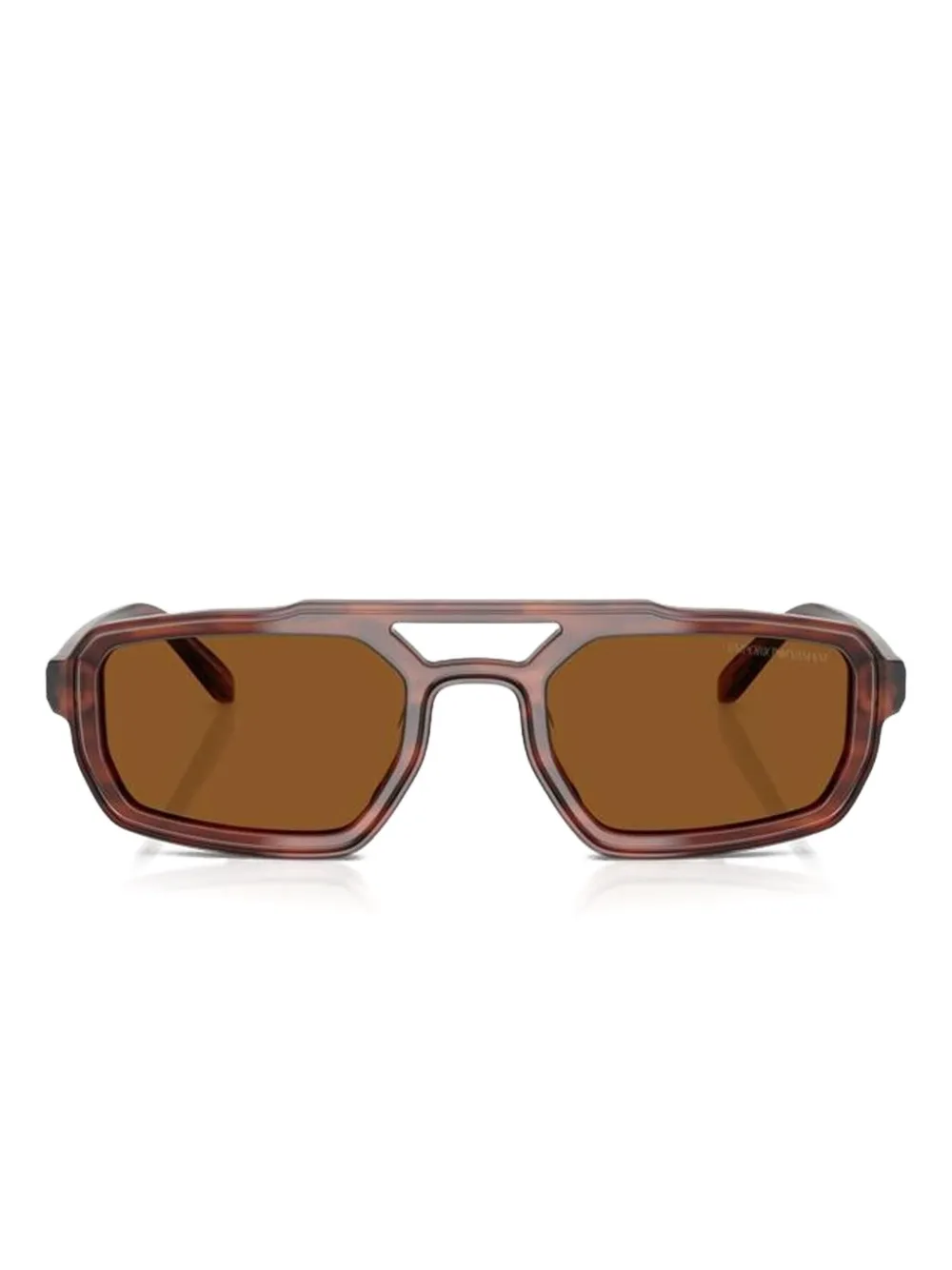 Emporio Armani Geometric-frame Sunglasses In Brown