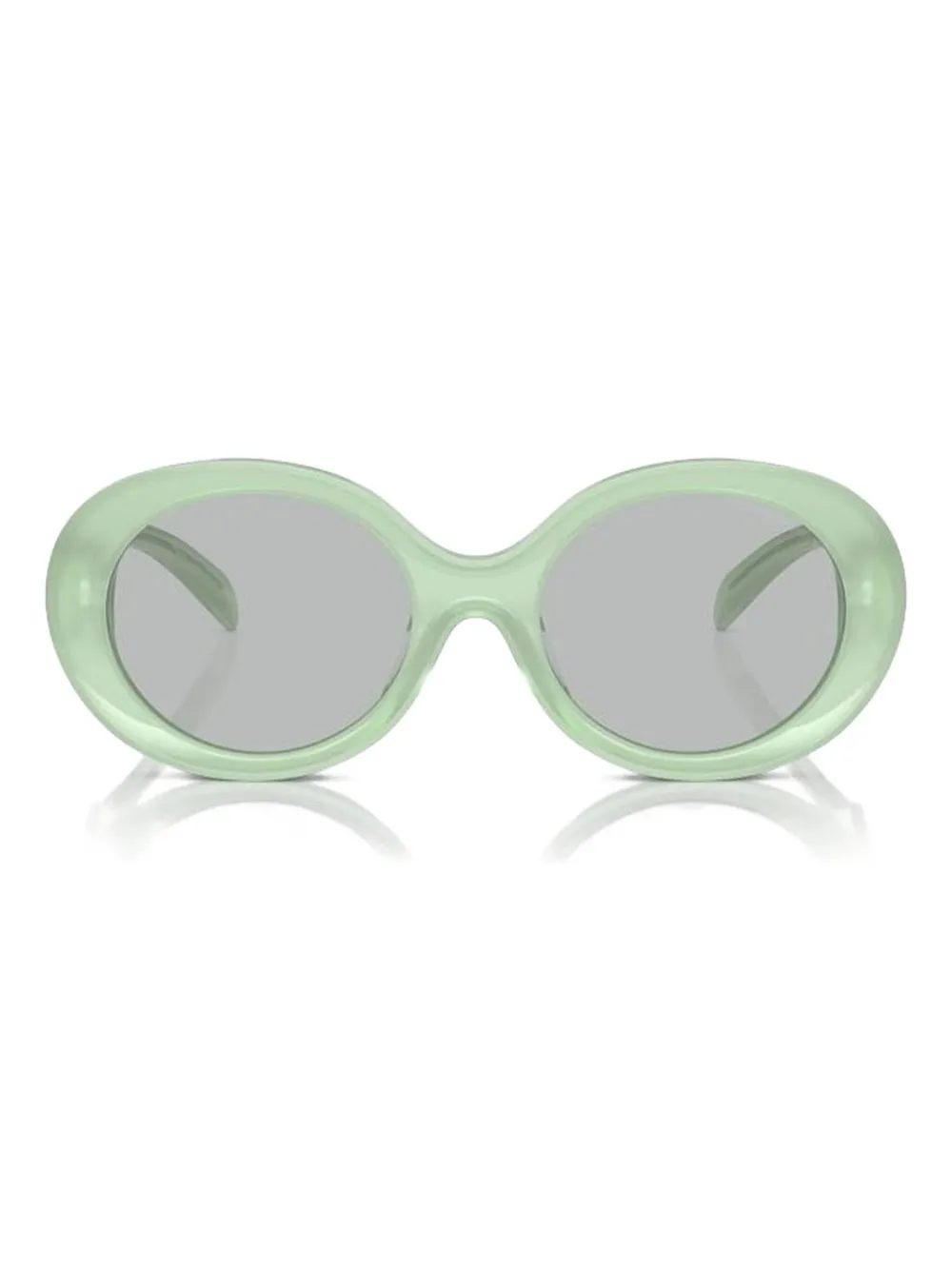 Emporio Armani Oval-frame Sunglasses In Neutral