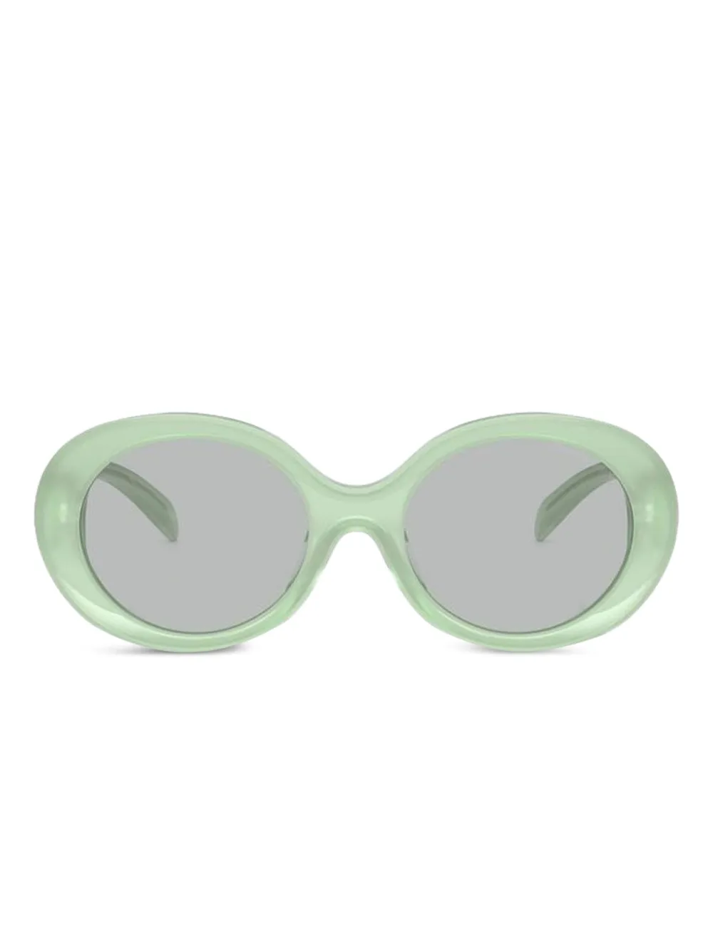 Emporio Armani oval-frame sunglasses - グリーン Emporio Armani oval-frame sunglasses - グリーン
