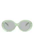 Emporio Armani oval-frame sunglasses - Green