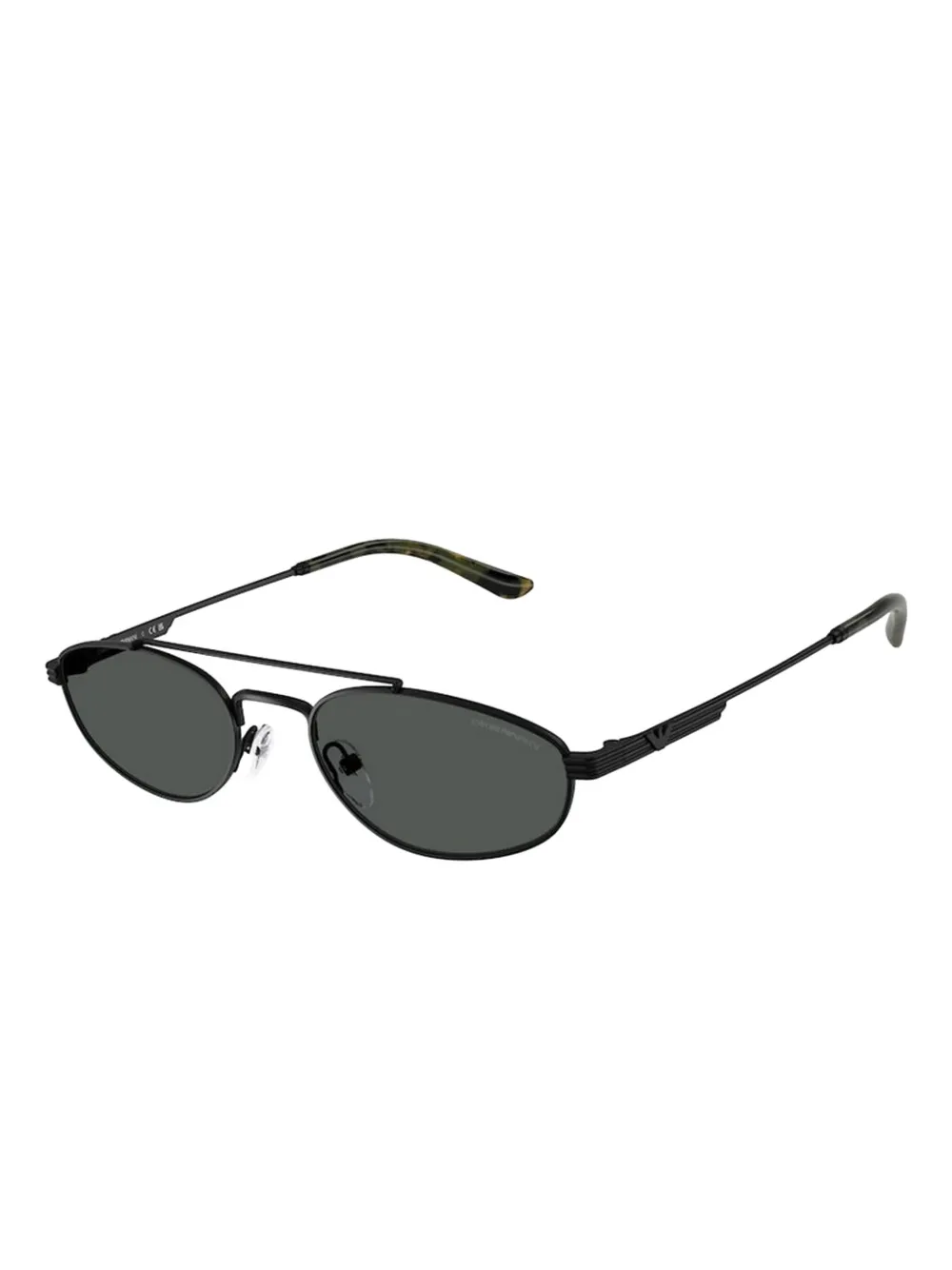 Emporio Armani oval-frame sunglasses Zwart