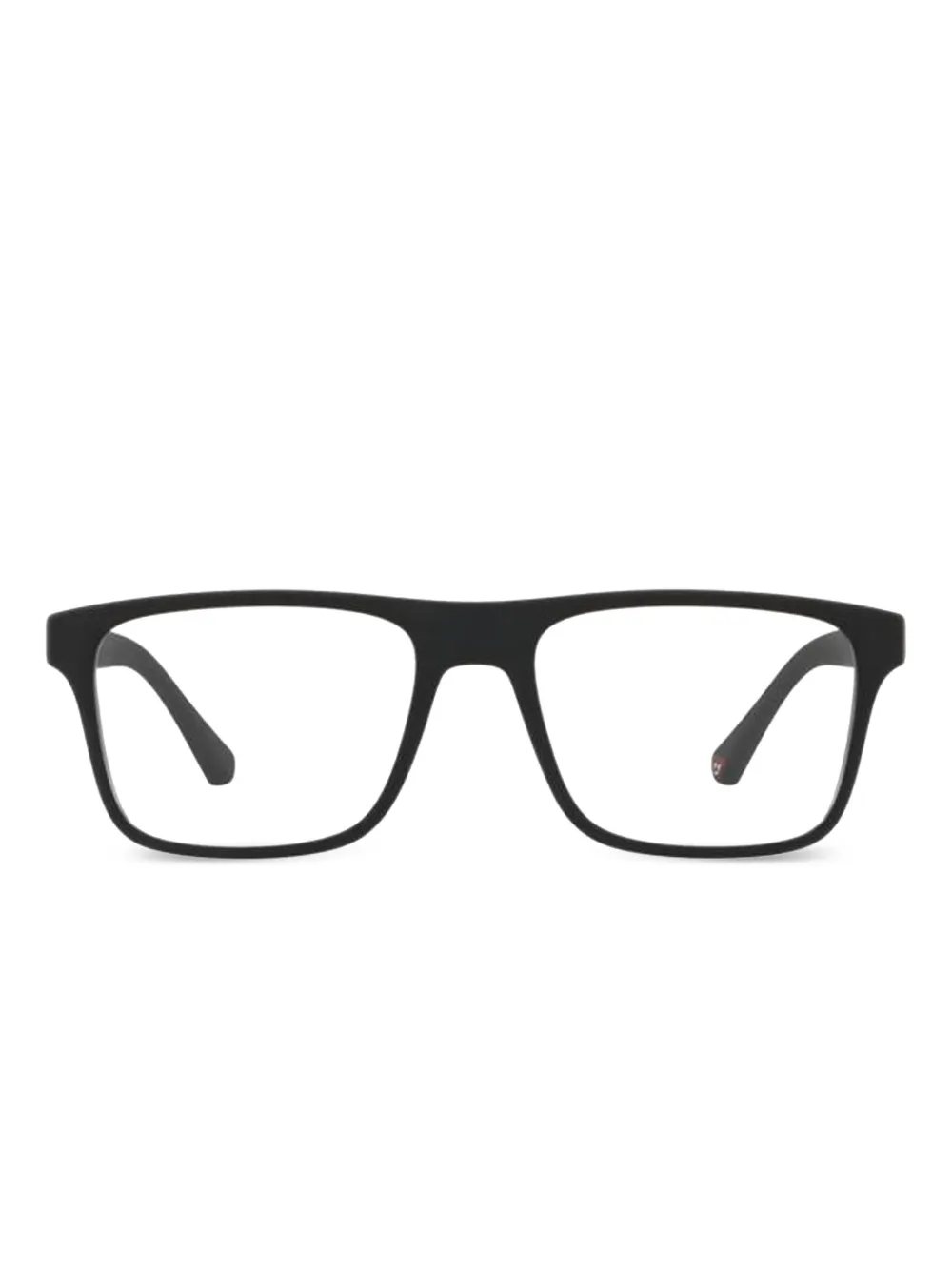 Emporio Armani matte rectangle sunglasses Zwart