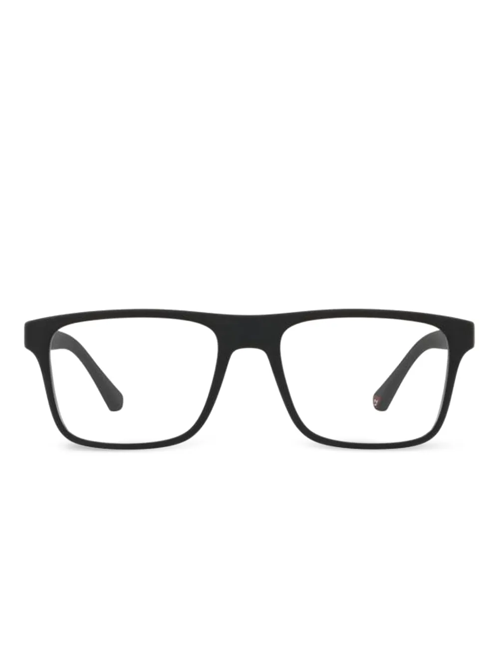 Emporio Armani matte rectangle sunglasses Zwart