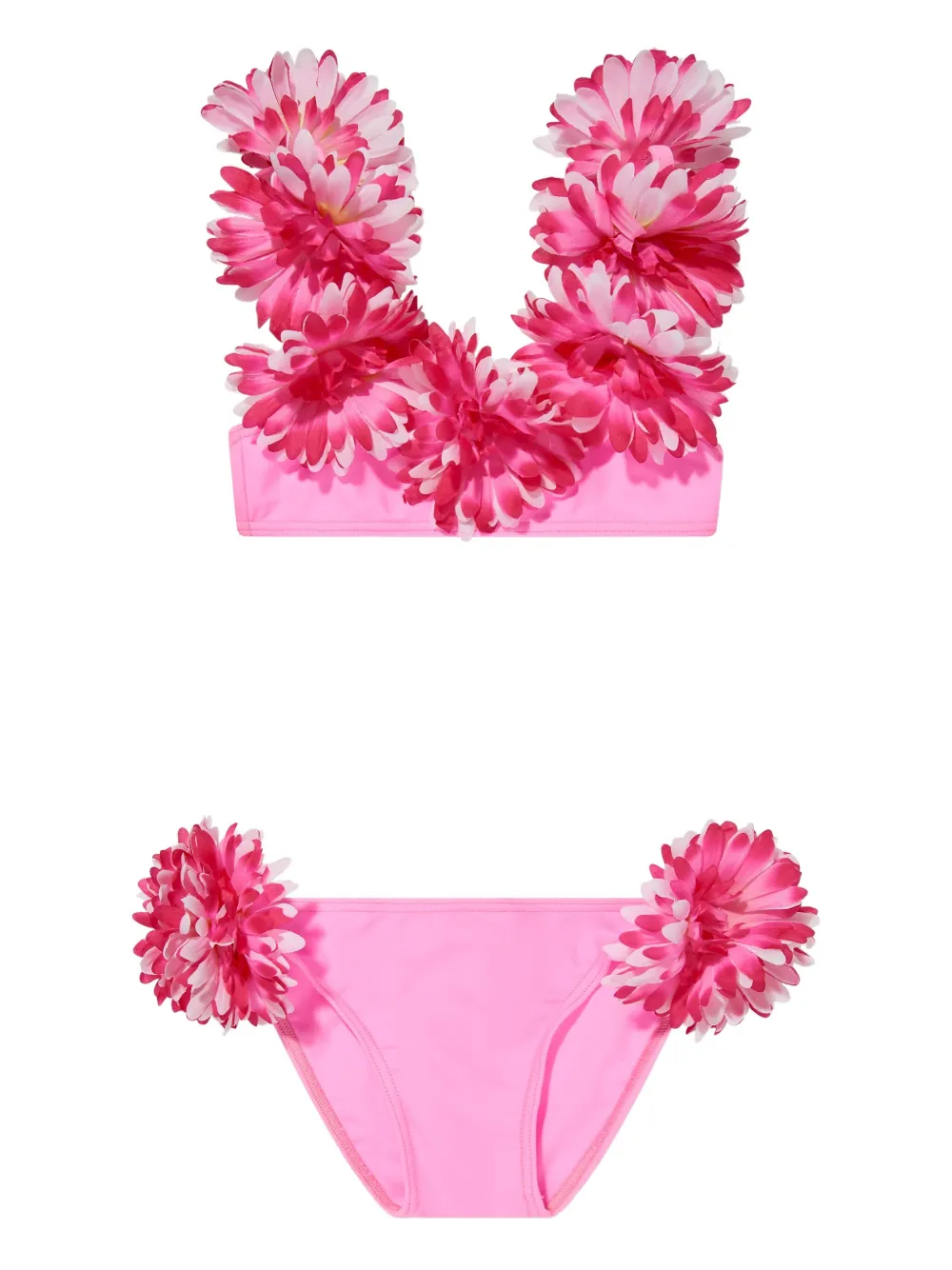 SELINIACTION KIDS Bikini verfraaid met bloe Roze